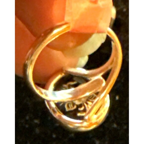 New! Baltic Amber Intaglio Rose in Sterling Silver Adjustable Ring - Picture 7 of 10